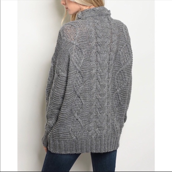 💋Gorgeous Gray Cowl Neck Wool Sweater🔥 - Picture 3 of 5